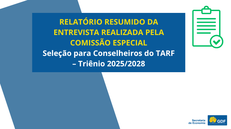 Capa da notícia: Divulgação de Resultado Final da Etapa de Entrevistas – Seleção de Conselheiros do TARF